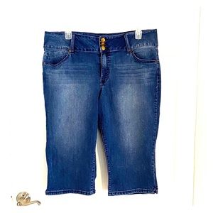 D Jeans Plus Size Capri Jeans